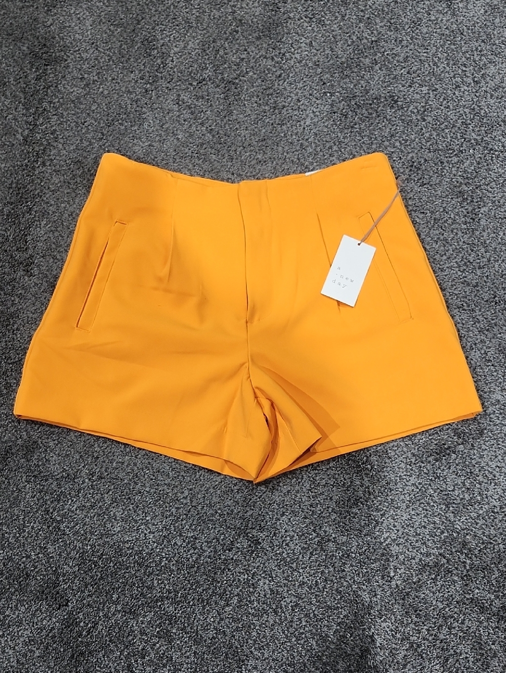 High-Waist Orange Women's Shorts